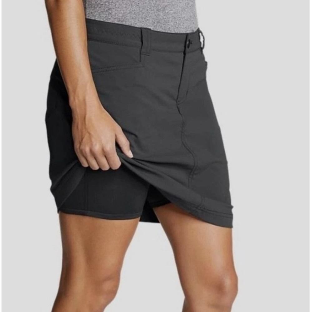 NEW Eddie Bauer Adventurer 2.0 Skort Womens 16‎ Gray Hiking Outdoor UPF 50
